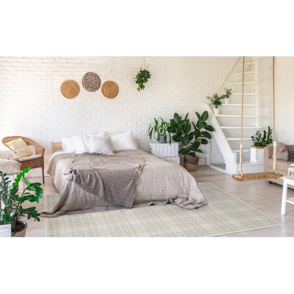 Светлосив вълнен килим 160x230 cm Pano - Agnella-image-1