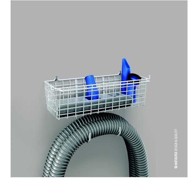 Стенна поставка за маркуч с място за съхранение - Metaltex-image-1