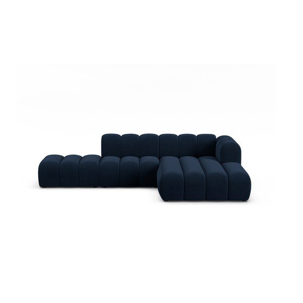 Тъмносин ъглов диван (десен ъгъл) Lupine – Micadoni Home