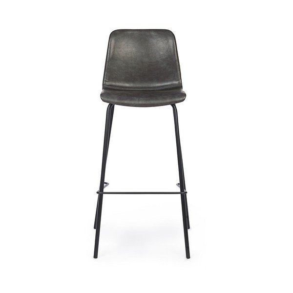 Тъмносив тапициран бар стол (височина на седалката 75 cm) Kyra – Bizzotto-image-2