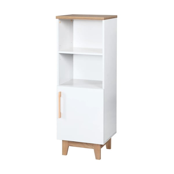 Бял детски шкаф за книги в дъб 45x128 cm Finn - Roba