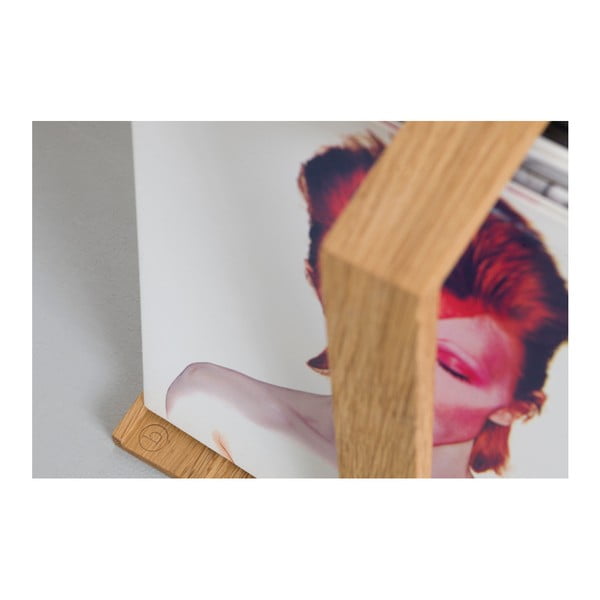 Stojan na gramofonové desky z dubového dřeva das kleine b Vinyl, 26 x 35 cm-image-3