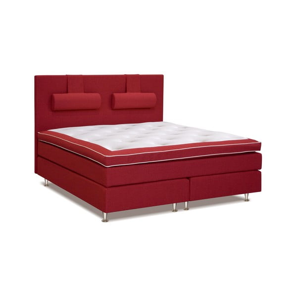 Červená postel s matrací Gemega Hilton, 180x200 cm
