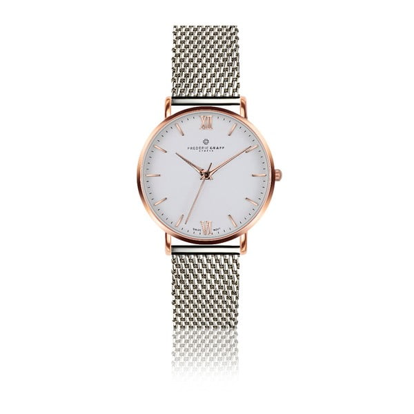 Дамски часовник с каишка от неръждаема стомана в сребристо Dent - Frederic Graff