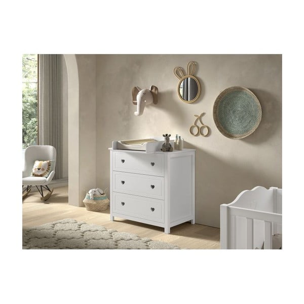 Бяла маса за преповиване (дълбочина на подходящ шкаф 57 cm) Amori – Vipack-image-1