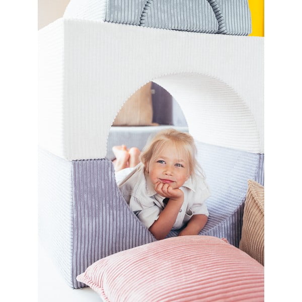 Синьо  велурено игрище от пяна 75x49x37 cm Rainbow Montessori – Wigiwama-image-4