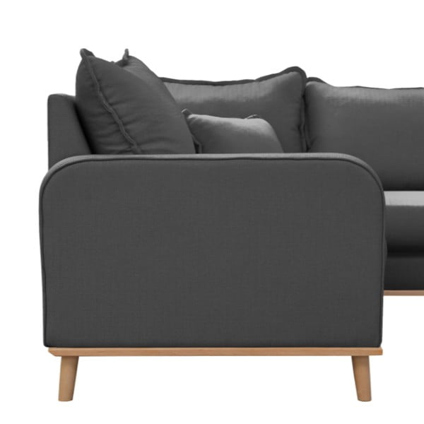 Тъмносив ъглов диван (десен ъгъл) Beata - Ropez-image-4