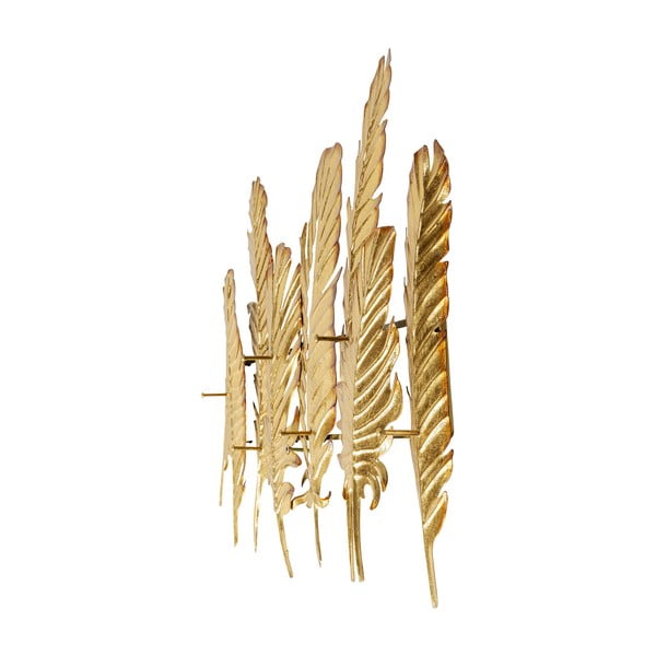 Метална закачалка за стена в златист цвят, широчина 86 cm Leaf - Kare Design-image-1