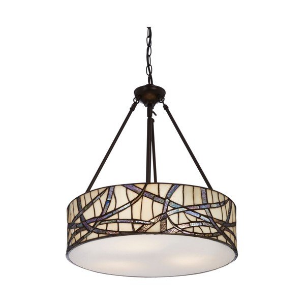 Метално висящо осветително тяло със стъклен абажур ø 46 cm Waldorf – Premier Housewares-image-2