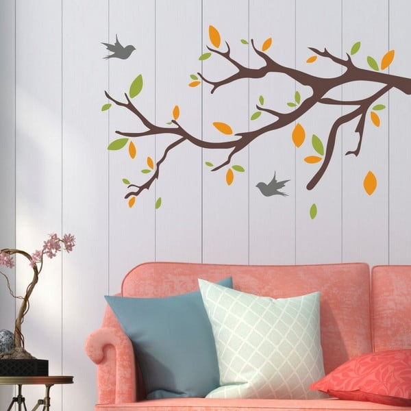 Декоративен стикер за стена Дърво & Птици - Unknown