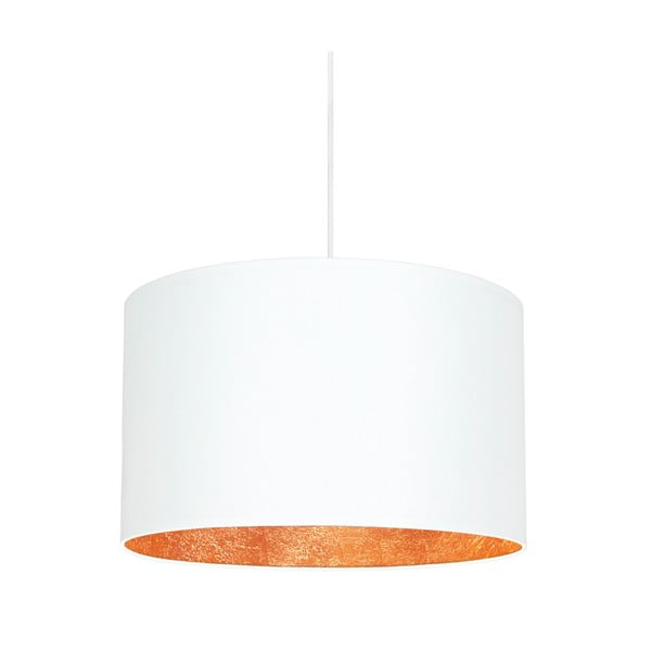 Бяла лампа за таван с меден цвят на вътрешността , ⌀ 40 cm Mika - Sotto Luce