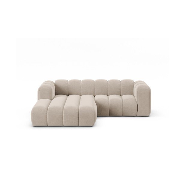 Бежов ъглов диван (ляв ъгъл) Lupine – Micadoni Home