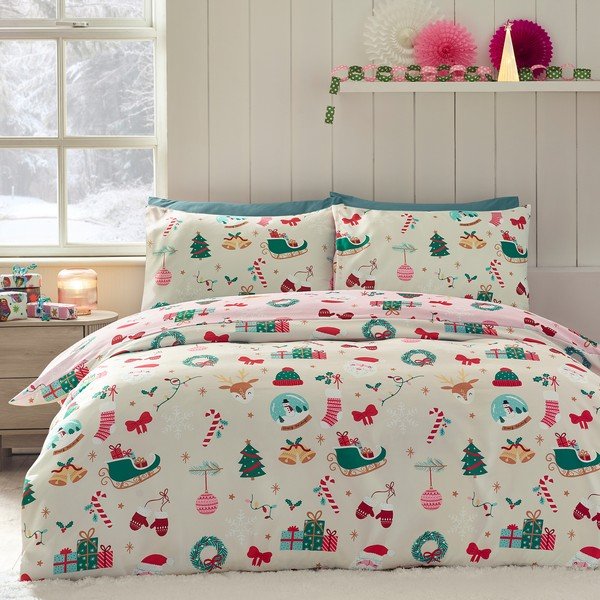 Единично  спално бельо 135x200 cm Christmas Happy Holidays – Catherine Lansfield