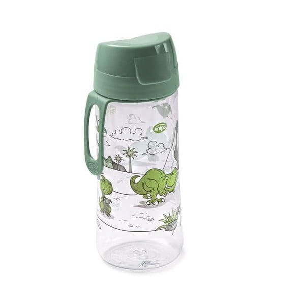 Зелена тританова детска бутилка 500 ml Dinosaur – Snips