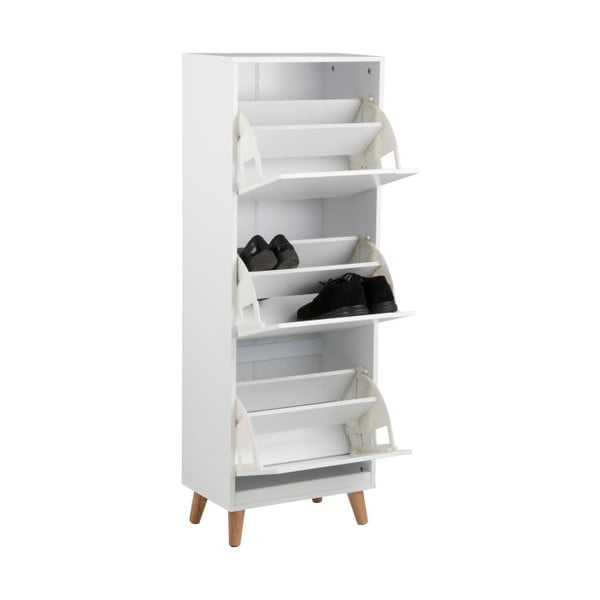 Бял шкаф за обувки с панти Mitra - Actona-image-3
