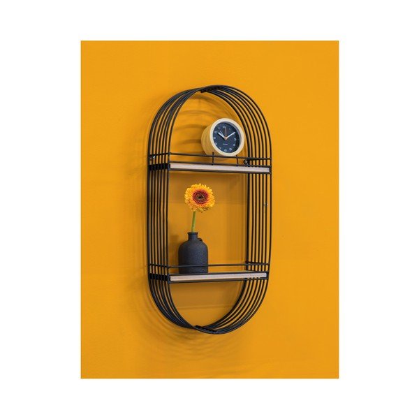 Черен стенен рафт Oval - Leitmotiv-image-3