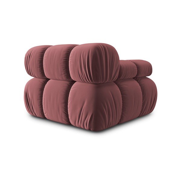 Модул за диван от розово кадифе (ляв ъгъл) Bellis - Micadoni Home-image-4
