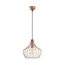 Висящо осветително тяло в меден цвят с метален абажур ø 27 cm Mezopotamya – Opviq lights