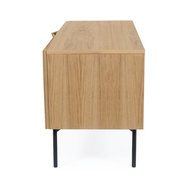 Кафяв скрин с чекмеджета от дъбова дървесина Flop, 65 x 120 cm - Woodman-image-4