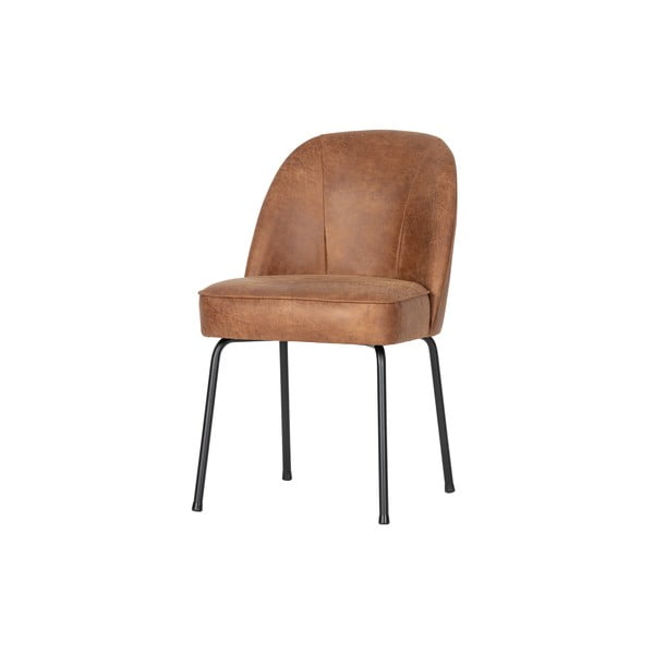 Кожени трапезни столове в комплект 2 бр. в цвят кафяв коняк Vogue – WOOOD-image-3