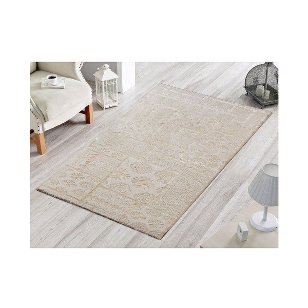Koberec Patchwork Krem, 80x170 cm-image-1