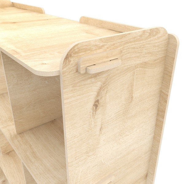 Етажерка за книги с дъбов декор в естествен цвят 92,5x132 cm Zimba - Kalune Design-image-2