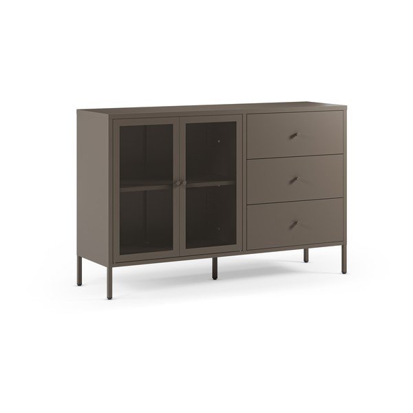 Сив метален скрин 140x90x40 cm Fayna – Marckeric-image-3