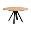 Кръгла сгъваема трапезна маса от декор от дъб  в естествен цвят ø 135 cm Maddock – Rowico