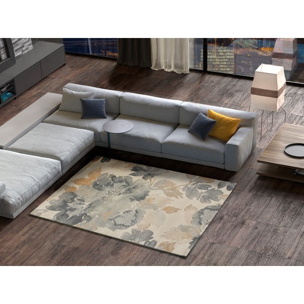 Сив/бежов килим 140x200 cm Flores Sunset – Universal-image-1