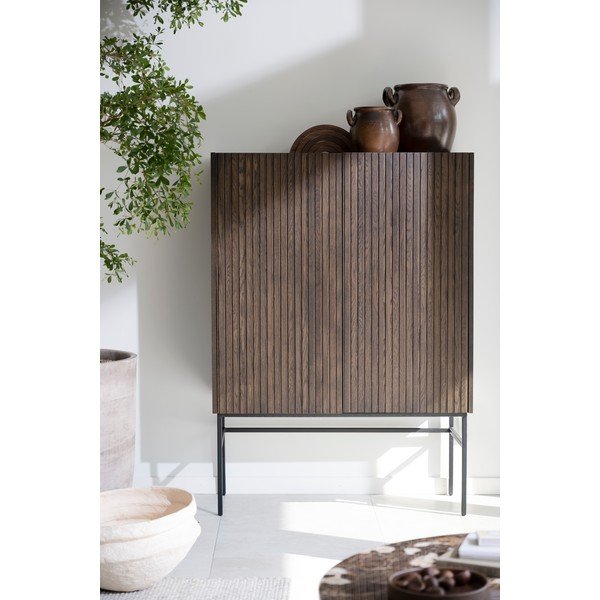 Кафяво шкафче от декор от дъб  100x140 cm Halifax – Rowico-image-1
