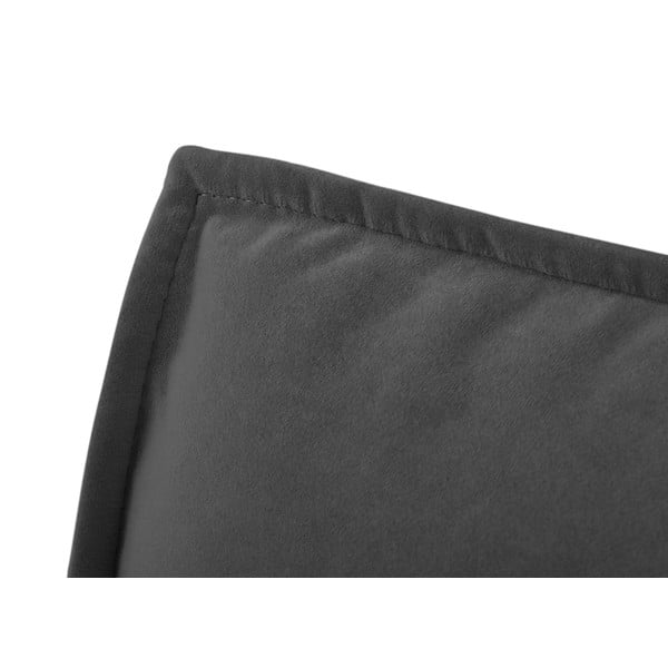 Тъмносив стол за отдих с кадифена повърхност, ляв ъгъл Auguste - Interieurs 86-image-4