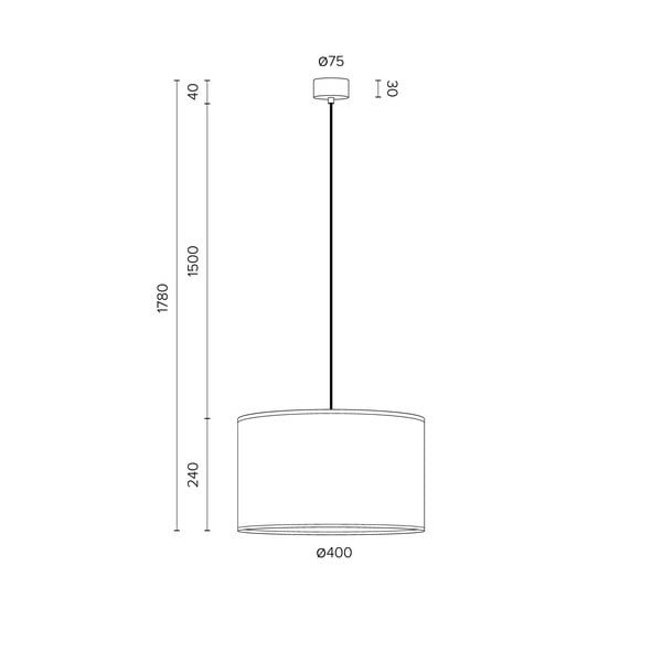 Черно таванно осветително тяло , ⌀ 40 cm Mika - Sotto Luce-image-4