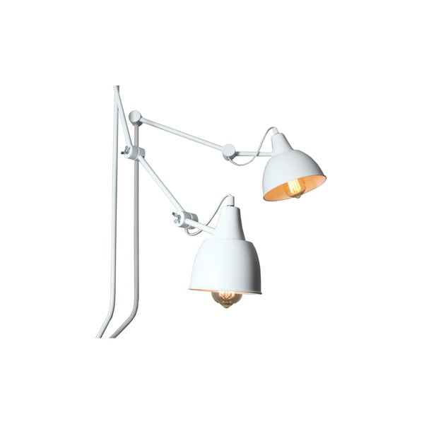 Bílá nástěnná lampa pro 2 žárovky Custom Form Coben