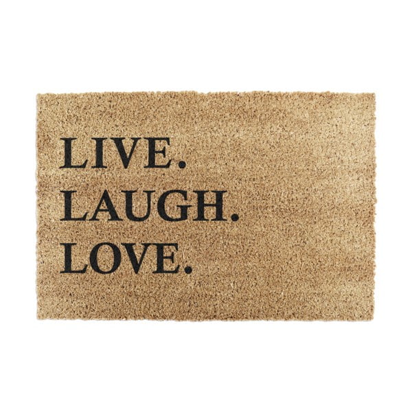 Изтривалка от кокосови влакна 40x60 cm Live Laught Love – Artsy Doormats