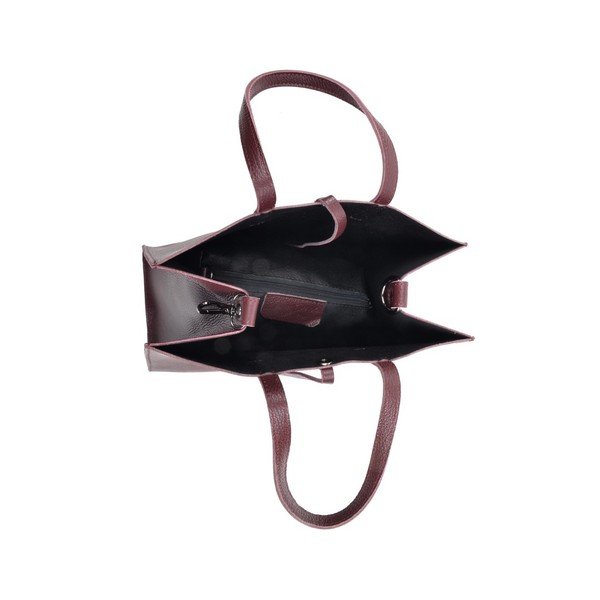 Виненочервена кожена чанта Mangotti Vera - Mangotti Bags-image-2