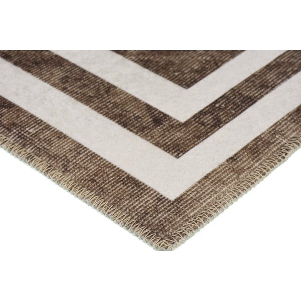 Кафяв миещ се килим 200x80 cm - Vitaus-image-2