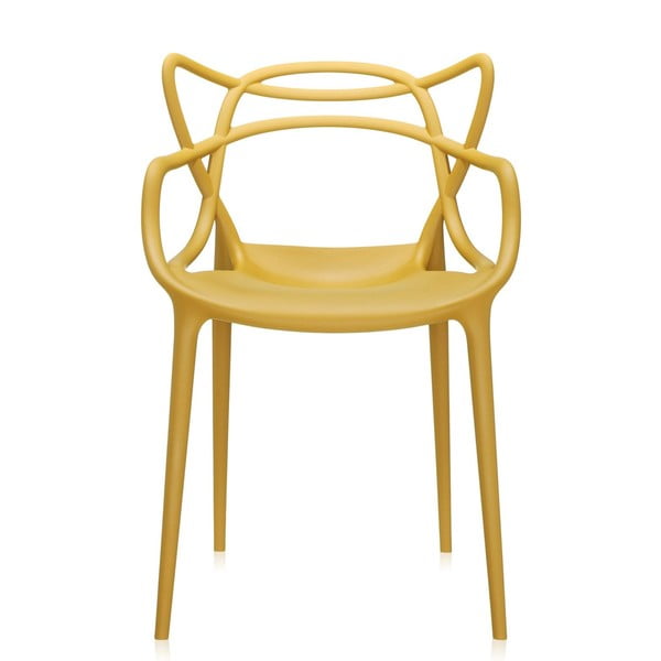 Hořčicově žlutá jídelní židle Kartell Masters