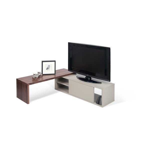 Сива променлива маса за телевизор с орехов фурнир Move - TemaHome-image-2