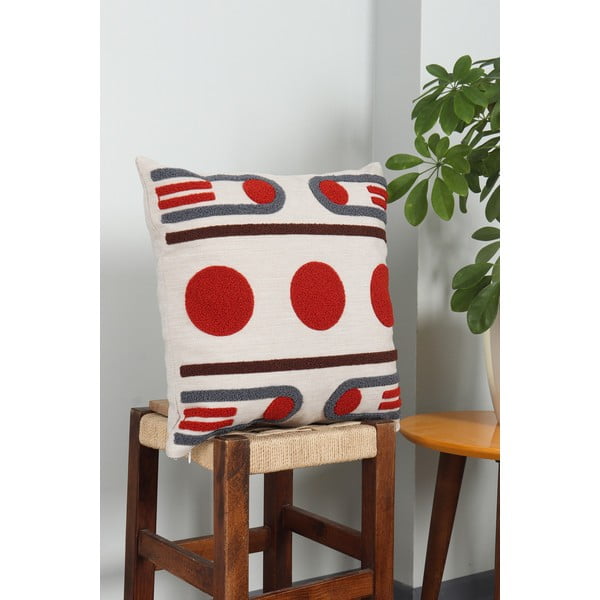 Ленена калъфка за възглавница 43x43 cm Geometrik – Mioli Decor-image-2