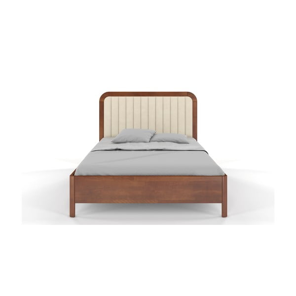 Светлокафяво двойно легло от букова дървесина , 180 x 200 cm Visby Modena - Skandica-image-2