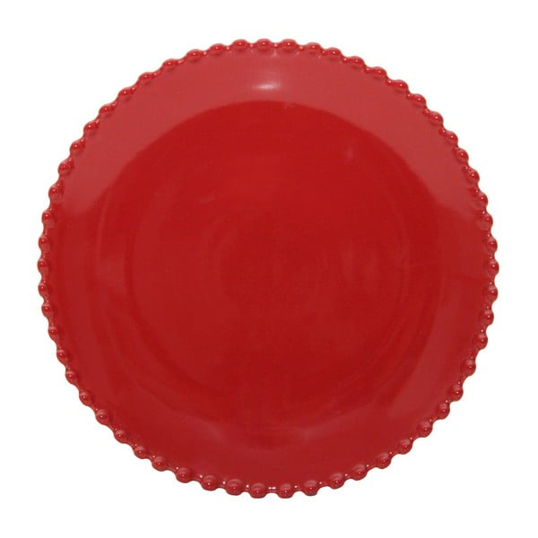 Десертна чиния от рубиненочервен фаянс Pearl, ⌀ 22 cm - Costa Nova