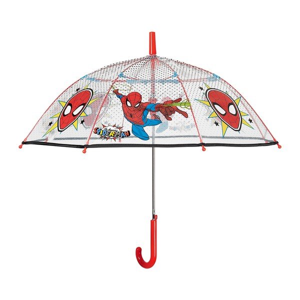Прозрачен ветроустойчив детски чадър Spiderman Marvel, ⌀ 74 cm - Ambiance