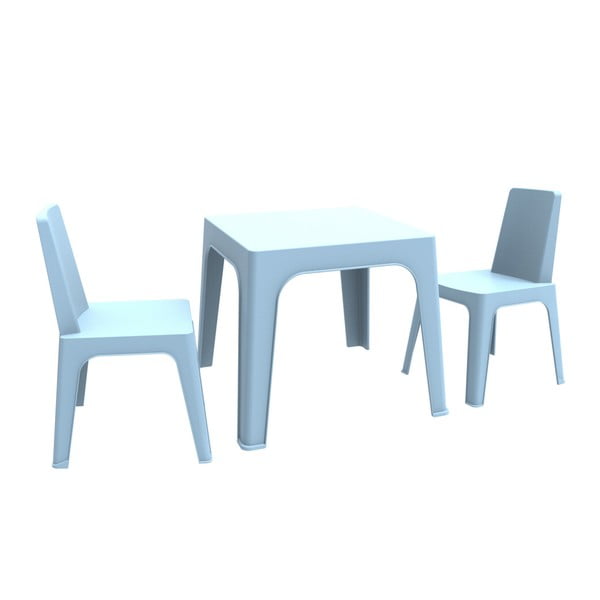 Син детски градински комплект 1 маса и 2 стола Julieta - Resol