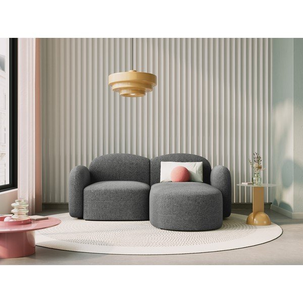 Тъмносив ъглов диван (десен ъгъл) Blair - Micadoni Home-image-1