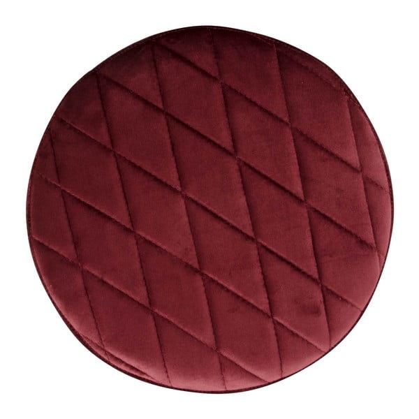 Червен кадифен пуф , ø 34 cm Ejby - House Nordic-image-2