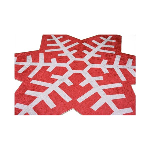 Червен и бял килим Snowflake Special, 160 x 160 cm - Vitaus-image-2