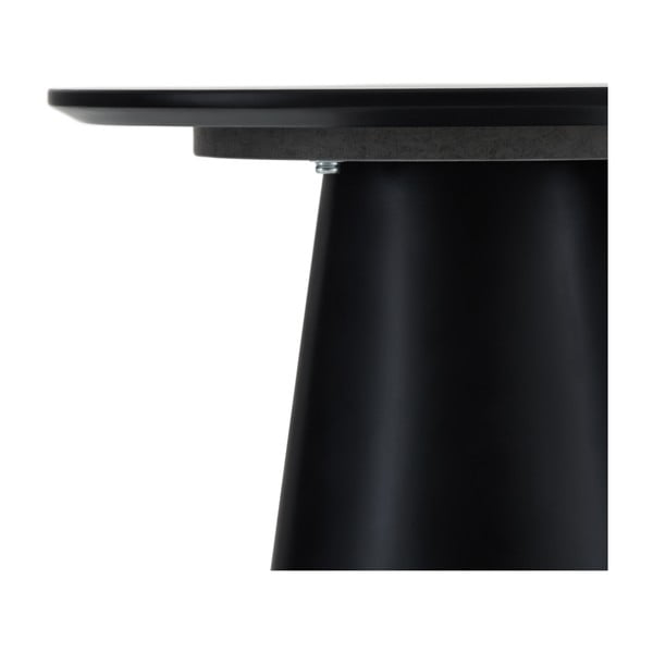 Черна/светлосива масичка за кафе с плот от имитация на мрамор ø 45 cm Tango – Furnhouse-image-3