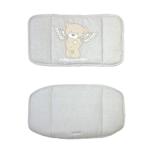 Сива подложка за детски стол за хранене Heartbreakerbär – Roba