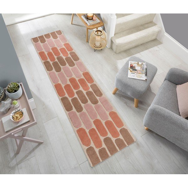 Пътека от оранжева вълна , 60 x 230 cm Fossil - Flair Rugs-image-4