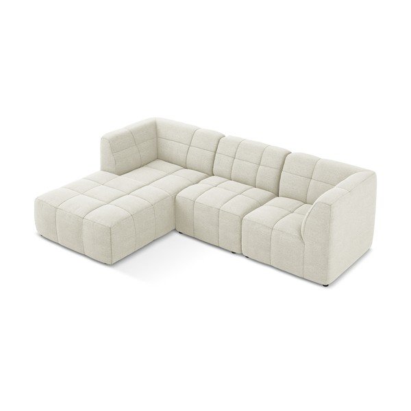 Бежов ъглов диван от прежда с примки от букле (ляв ъгъл) Aloha – Makamii-image-3